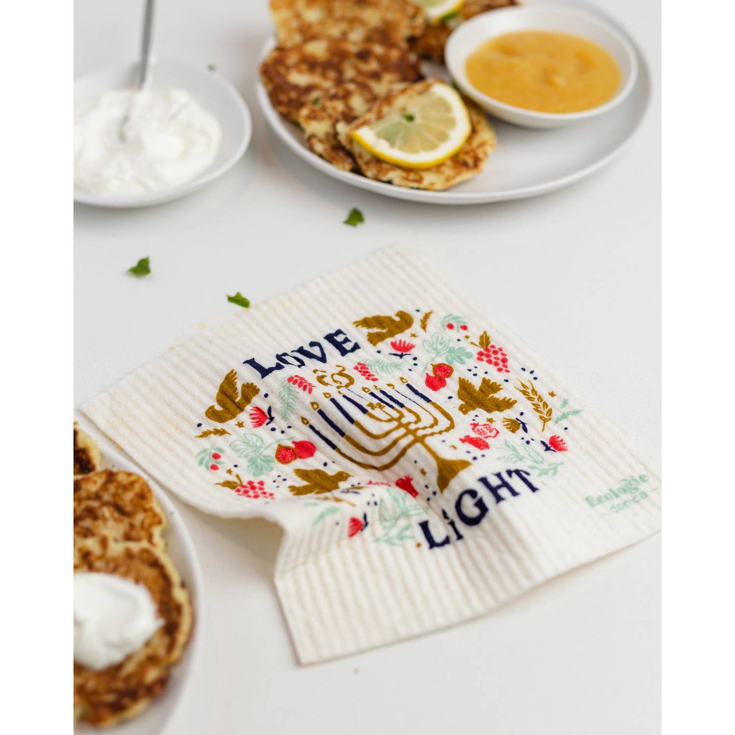 Love and Light Swedish Dishcloth