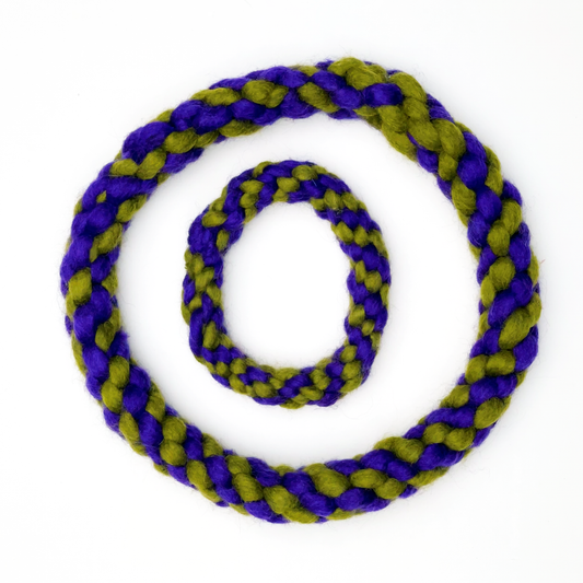 Dharma Dog Toy, Rope Ring, Purple/Green