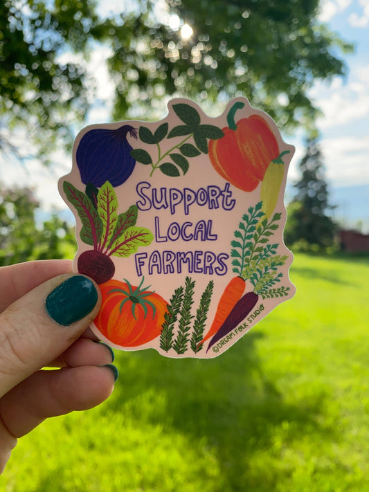 Support Local Farmers Sticker