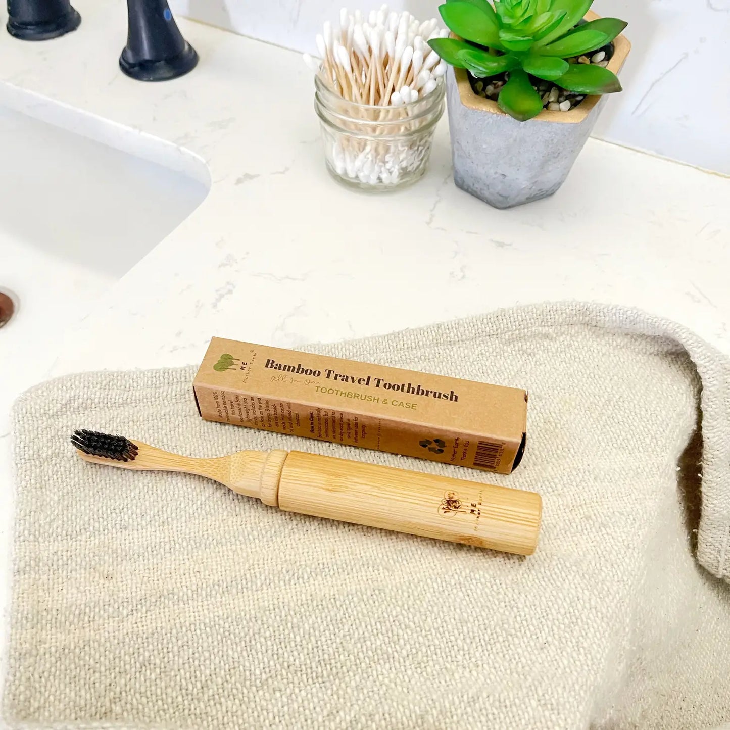 Bamboo Travel Toothbrush with Replaceable Head