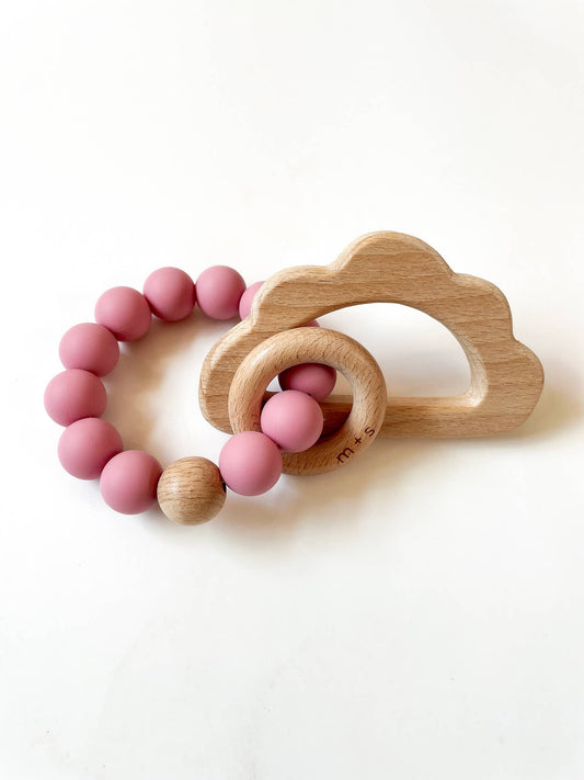 Cloud Teether-Silicone and Beech Wood