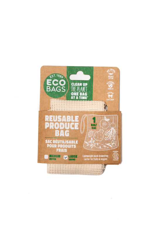 ECOBAGS Organic Mesh Produce Bag / Sack - Large