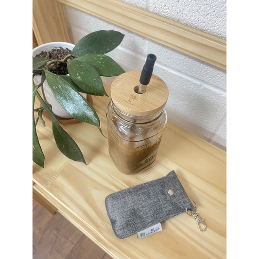 Straw Hole Bamboo Drinking Mason Jar Lid