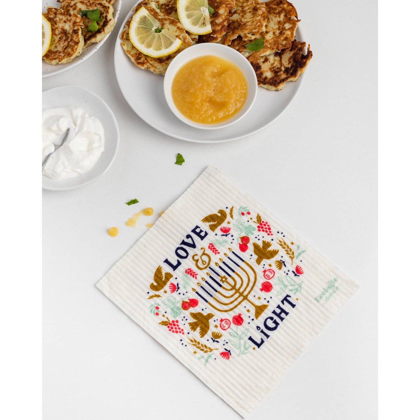 Love and Light Swedish Dishcloth