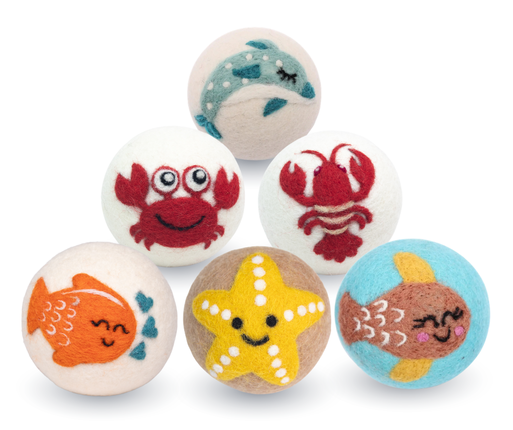Sea Creatures: Eco Wool Dryer Balls Fair Trade