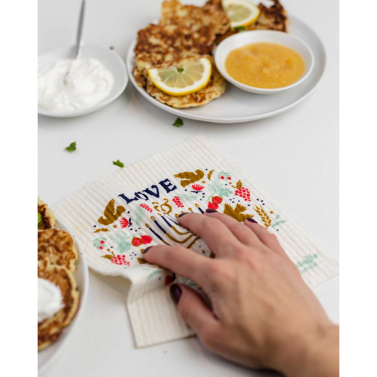 Love and Light Swedish Dishcloth