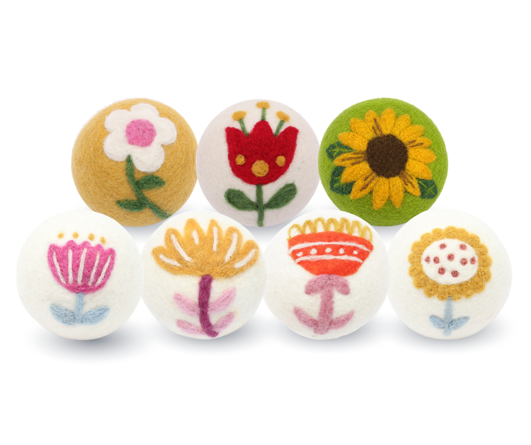 Flowers: Eco Wool Dryer Balls Fair Trade