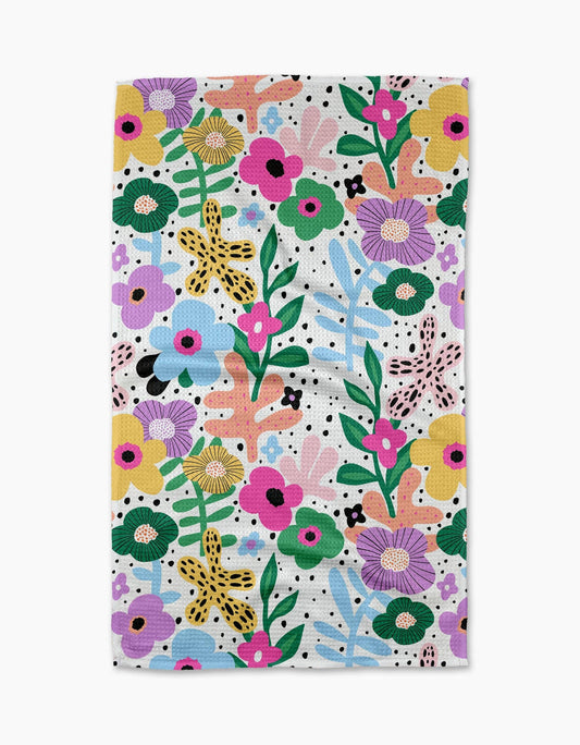 Abstract Botanicals Tea Towel