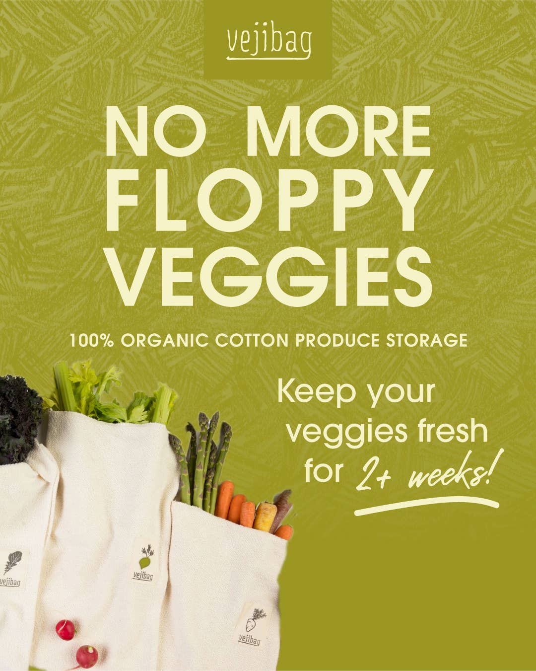 MINI Reusable Vegetable Storage Bag Snacks, Herbs, Meal Prep