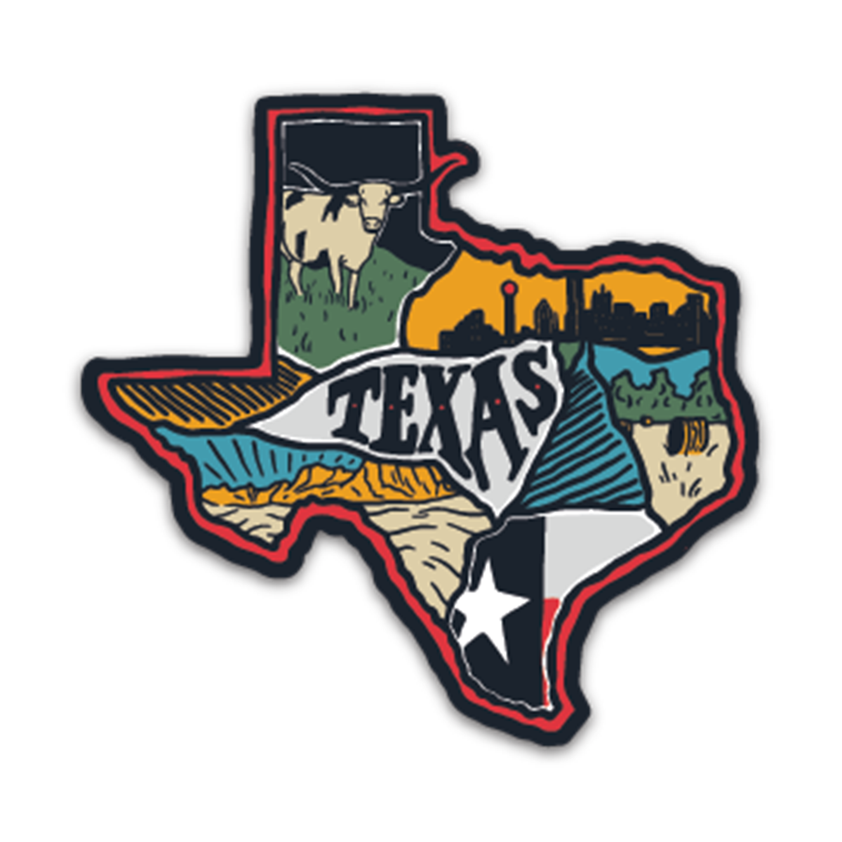 Texas Love Sticker