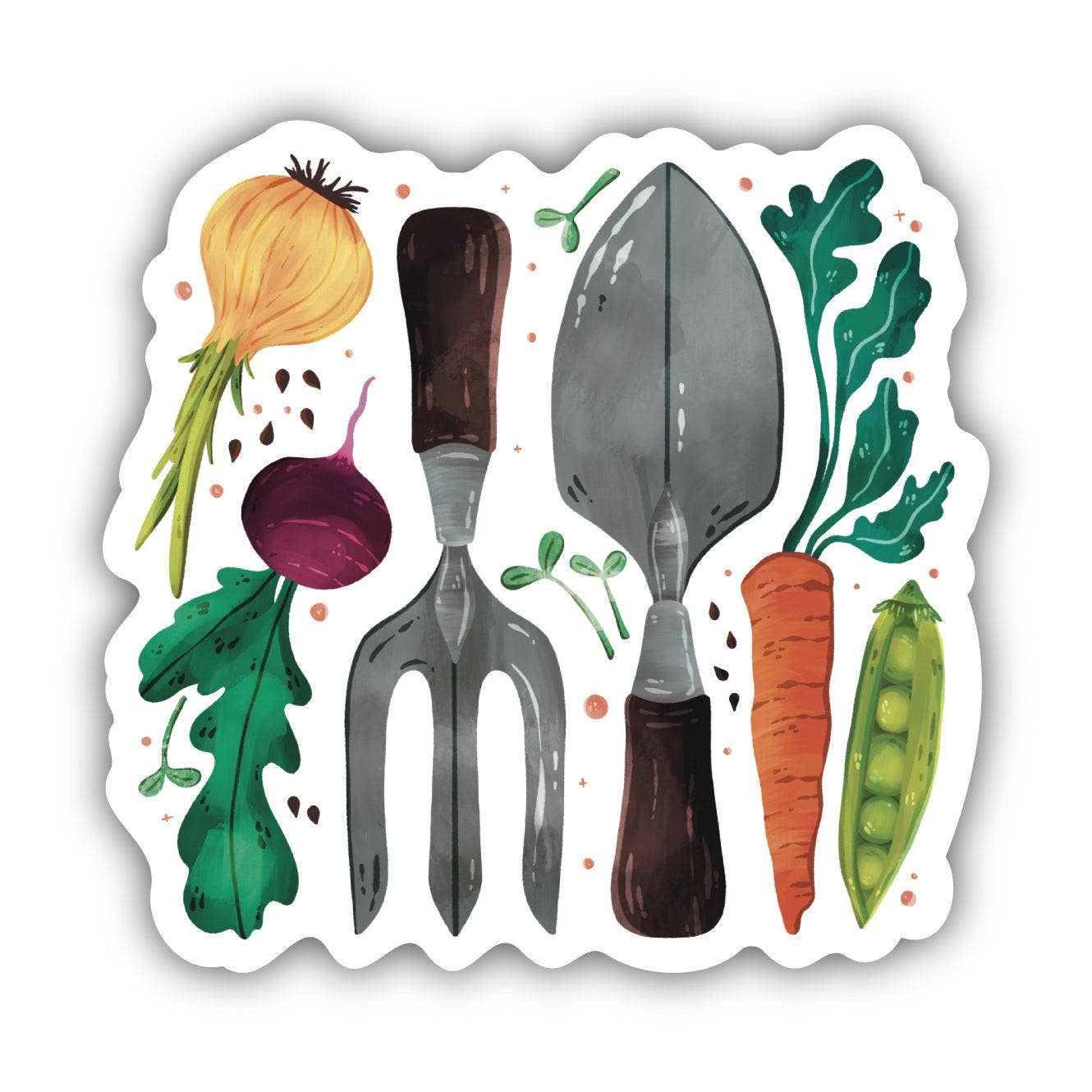 Garden Tools and Vegetables Sticker