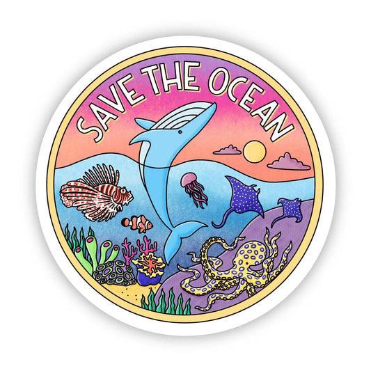 Save The Ocean Coral Reef Sticker