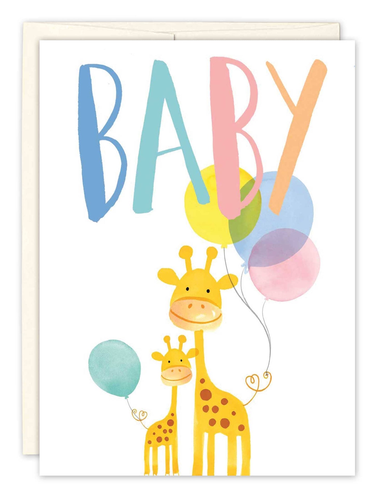 Mom Baby Giraffe Card