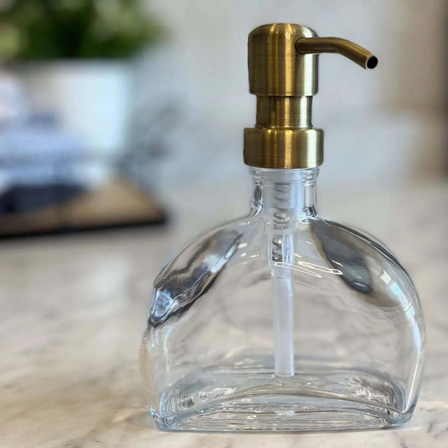 6 oz Half Moon Recycled Glass Soap Dispenser