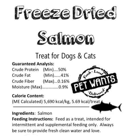 Freeze Dried Salmon Dog Treat - Bulk