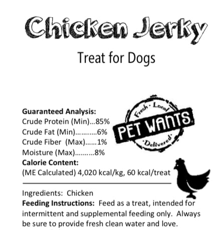 Chicken Jerky Dog Treat- Bulk